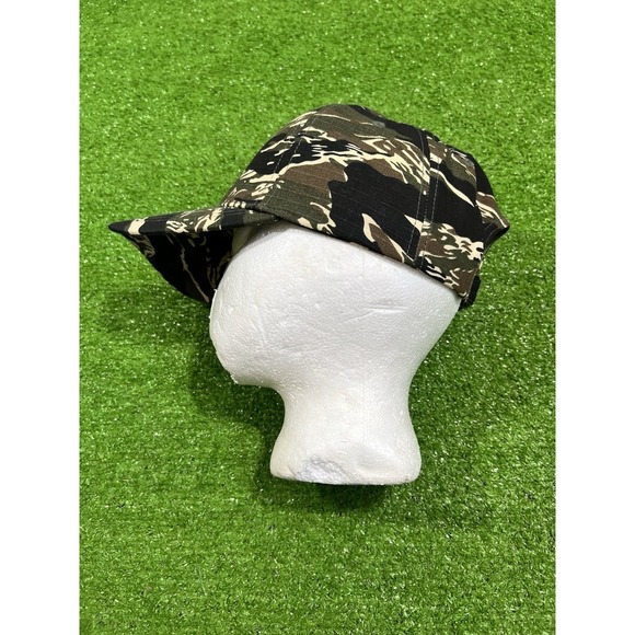 Vintage Camo Hat Strap Back 90s Tiger Stripe Camouflage NWOT Hunting Cap - Picture 5 of 5